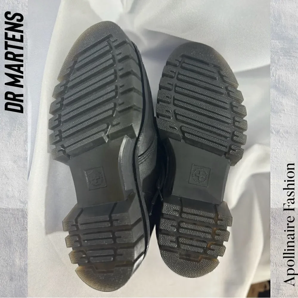 DR MARTENS AUDRICK NAPPA LEATHER PLATFORM SHOES IN BLACK 10 LADIES NWT